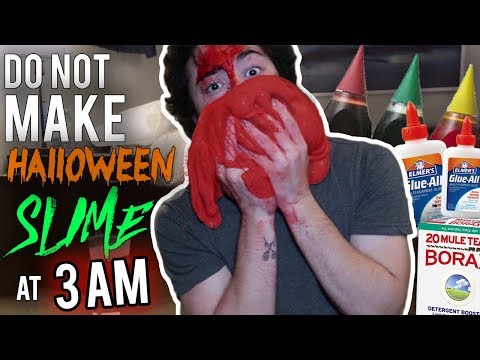 DO NOT MAKE HALLOWEEN SLIME AT 3AM!! *GOES TERRIBLY WRONG* DO NOT MAKE HALLOWEEN SLIME AT 3AM!! *GOES TERRIBLY WRONG*