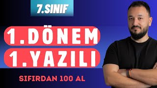 7.Sınıf Matematik 1.Dönem 1.Yazılı Soruları - 2026 Sifirdan 100 Al
