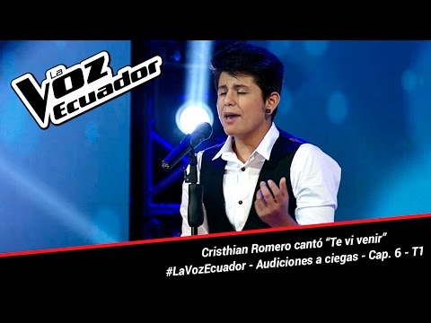 Cristhian Romero cantó "Te vi venir" - La Voz Ecuador - Audiciones a ciegas - Cap. 6 - T1