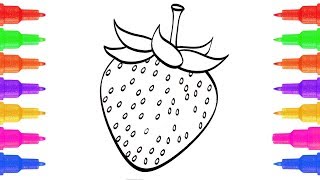 Learn colors with a Glitter Strawberry for Kids, Toddlers Learn | Tospik Kids Tv