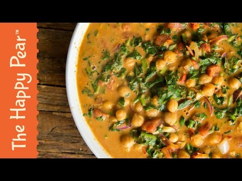 VIDEO : chickpea curry  - 5 minute dinner - preorder our 100% plant based cookbook for happiness here: https://www.amazon.co.uk/preorder our 100% plant based cookbook for happiness here: https://www.amazon.co.uk/recipes-happiness-david-fl ...