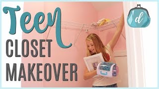 BUDGET CLOSET ORGANIZATION! 💟 Teen/Tween Room Makeover