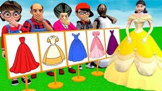 Scary Teacher 3D Vs Squid Game Choose Beautiful Princess Dress Vs Dressing Room 5 Times Challenger