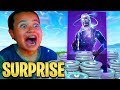 SURPRISING MY 10 YEAR OLD BROTHER WITH THE GALAXY SKIN! FORTNITE BATTLE ROYALE! *HE FREAKED OUT!!!*