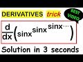 DIFFERENTIATION SHORTCUT METHOD-4, Trick to find derivative of Infinite series