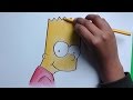 Dibujando y pintando a Bart (Los Simpson) - Drawing and painting to Bart