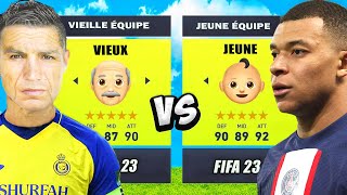 Les Plus Anciens Vs Les Plus Jeunes ... Dans Fifa 23 ! 👴🏼👶🏼 (Ronaldo Joue Avec Messi)