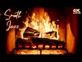 Relaxing Smooth Jazz Music Fireplace ~ Night Jazz Ambience