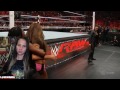 WWE Raw 5/4/15 Bella Twins attacked by Tamina and Naomi