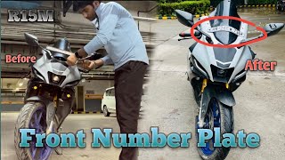 Yamaha R15M Front Number Plate Modified Gajab Ka Look