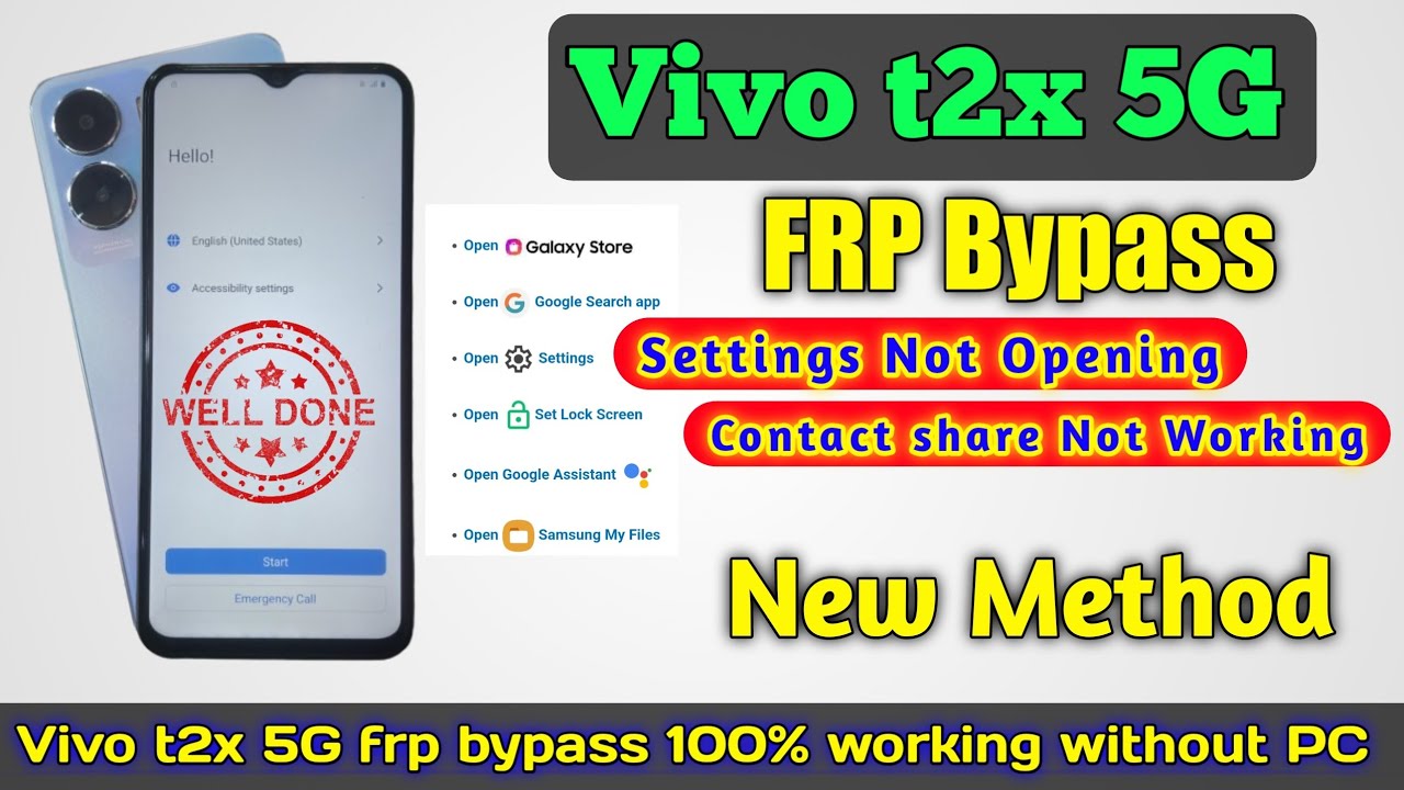 Vivo T2X 5G FRP Bypass Settings Not Opening || Vivo t2x Vivo T2X 5G FRP Bypass Settings Not Opening || Vivo t2x