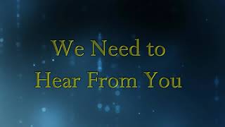Watch Andrae Crouch We Need To Hear From You video