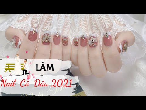 Làm nail cô dâu 2021 - Nail french đầu móng và design nails