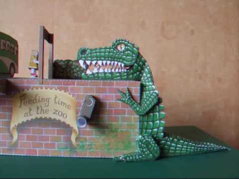 automaton - papercraft - feeding time at the zoo (cool4cats.biz