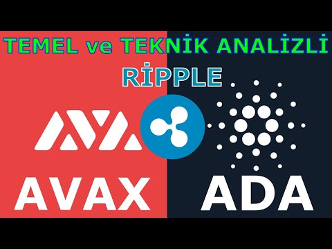 ACİL ANALİZ !!! CARDANO (ADA) AVAX RİPPLE (XRP) / HEDEFLER NELER ? / ALTCOİN ANALİZ