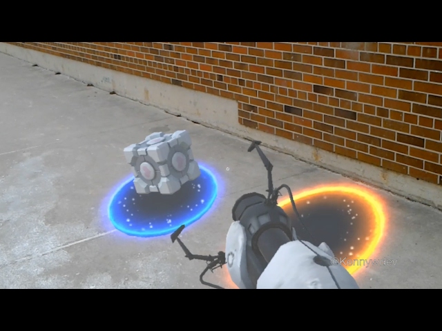 Playing Portal In Augmented Reality With HoloLens - Video