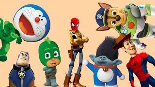 Funny Wrong Heads Videos Compilation Pj Masks Spider-Man Trolls Toy Story Wrong Body Nursery Rhymes