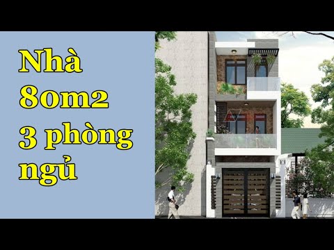 Thiết kế nhà ống 3 tầng 3 phòng ngủ diện tích 80m2 tại Tp.Lạng Sơn