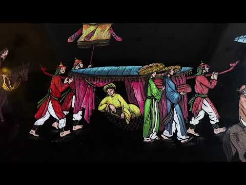 Tranh Vinh Quy Bái Tổ Đẹp - Tranh Sơn Mài Khắc Trũng Đẹp Hiếm Thấy !!!