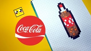 Рисуем <strong>как рисовать по клеточкам колу</strong> по клеточкам-КОКА-КОЛА (COCA-COLA)PIXEL ART
