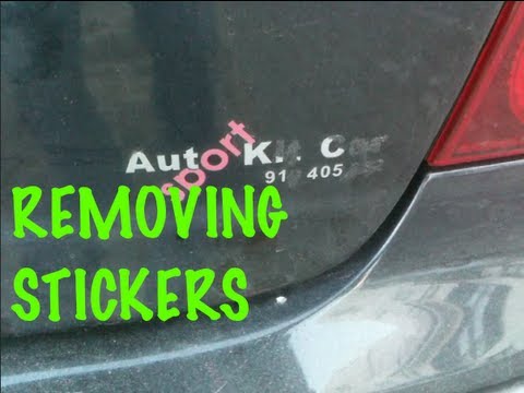 How to remove stickers from your car's glass and body - YouTube