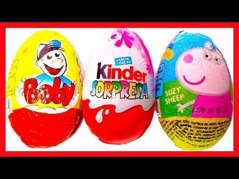 3 HUEVOS SORPRESA PEPPA PIG, MAGIC KINDER PRINCESAS COLECCIÓN 2013 Y BABY. KINDER SURPRISE