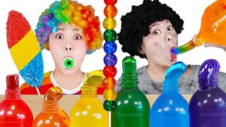 Fête De Recettes De Bonbons Arc-En-Ciel Au Miel Et À La Gelée Mukbang  Défi Push Pop, Desserts E...