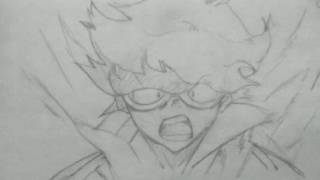 Anime animation pencil test by me