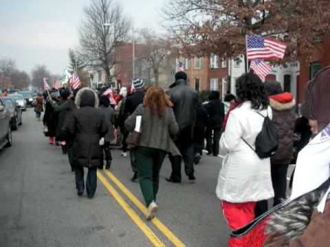54th Massachusetts Flag. The Massachusetts 54th Re-enactors march on MLK Jr. Day in Washington, DC for the dedication of the Civil War Memorial. January 19. 2009