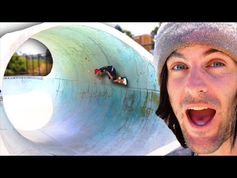 SKATING THE LARGEST FULL PIPE?!