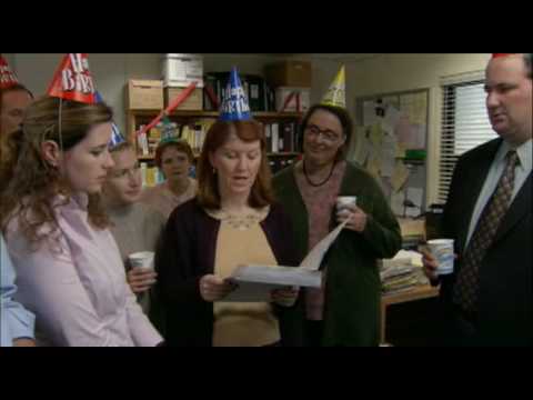 the office meredith s birthday from michael youtube happy birthday the office