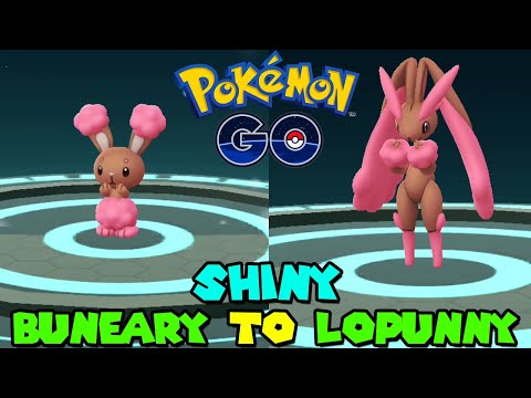 Evolving SHINY BUNEARY TO SHINY LOPUNNY IN POKEMON GO - NEW SHINY POKEMON EVENT