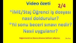 24-Stajyer Dosyası Öğrenci Iş Dosyası Nasıl Doldurulur? Yıl Sonu Beceri Sınavı Hakkında Bilgiler