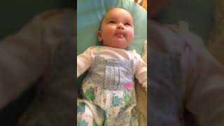 Super Cute Baby Makes Cute Cooing Sounds And Loves Kicking Her Legs