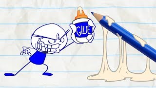 Pencilmate Gets Caught Cheating! -in- CAUGHT OFF CARDS - Pencilmation Cartoons for Kids