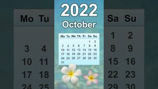 October 2022 Calendar