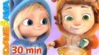 🍍 Mix a Pancake, Wheels on the Bus and More Nursery Rhymes | Baby Songs by Dave and Ava 🍍