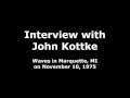 Interview with John Kottke - Waves in Marquette on November 10, 1975