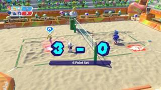Mario & Sonic At The Rio 2016 Olympic Games Wii U Beach Volleyball With Peach & Rouge