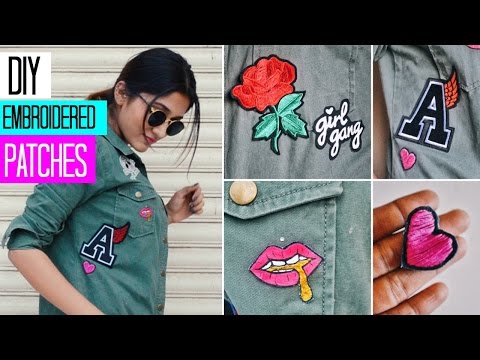 DIY: CUSTOM EMBROIDERED PATCHES || 3 techniques & NO SEW!! - YouTube