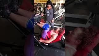 Ifbb Female Bodybuilders Alina Popa & Justine Dohring Leg Press - Armbrust Pro Gym Denver Co.