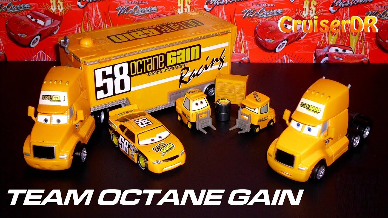 Disney Pixar Cars, 3 Pack Team Octane Gain, Dudley Spare, Octane Gain