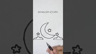 How To Draw A Moon With Stars Drawing