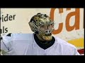 Unlucky Bounce: Sebastien Caron watches helplessly as the puck passes him by