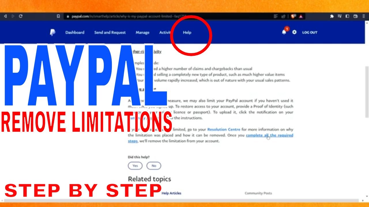 ✅ How To Remove Limitations From Paypal Account 🔴 ✅ How To Remove Limitations From Paypal Account 🔴