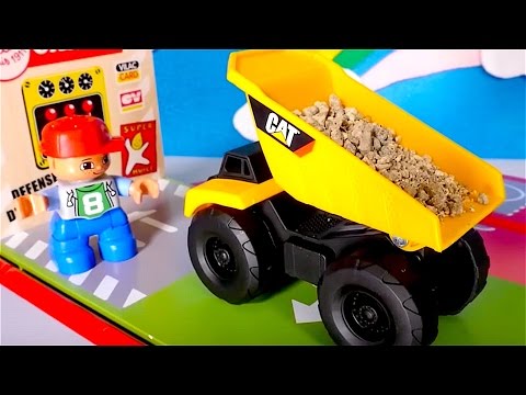 VIDEO : lego duplo toys and big trucks on the playground - hi, kids! let's play with bighi, kids! let's play with bigtrucksand toy tractor in new kids video! play and have fun with big toy constructionhi, kids! let's play with bighi, kids ...
