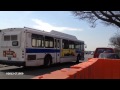 MTA Regional Bus Operations: 1996 NovaBus RTS 9217 & 4 1999 Orion V CNG's leaving LaGuardia Depot