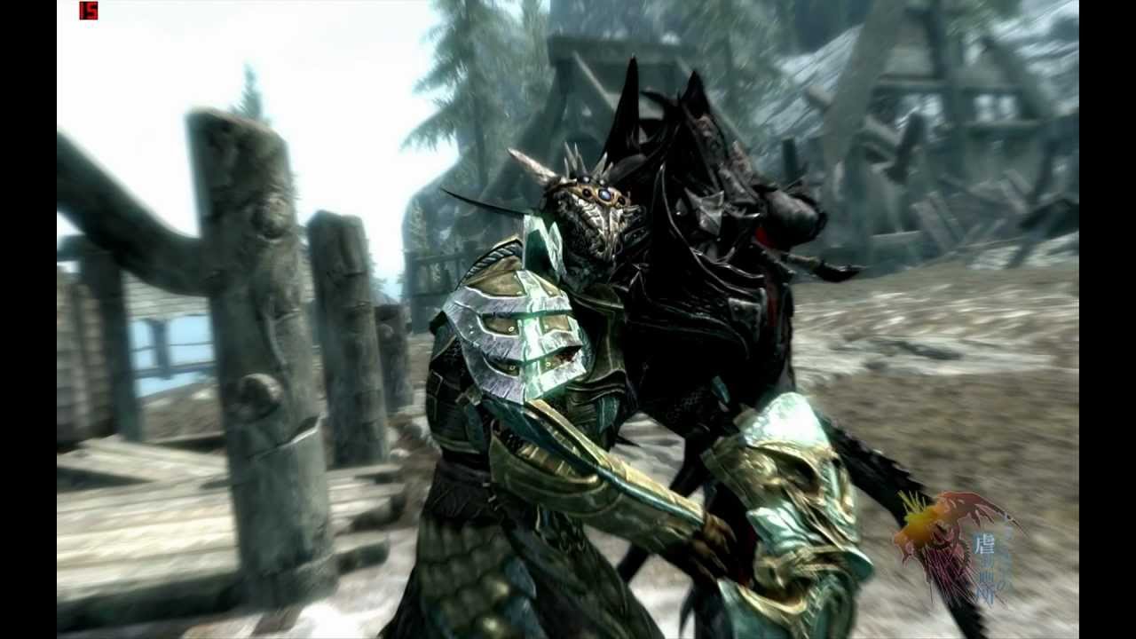 Skyrim SE The Argonian in a stupid outfit - YouTube