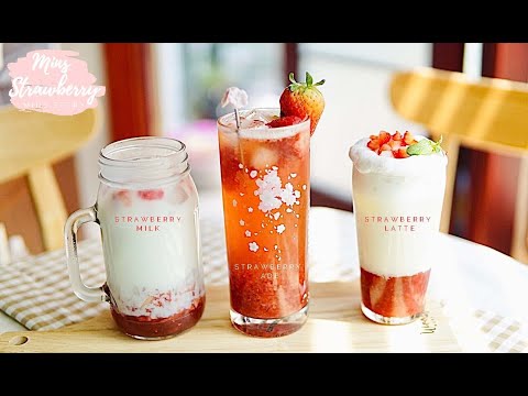 3เมนูเครื่องดื่มจากสตอเบอรี่ 딸기 음료 strawberry beverage