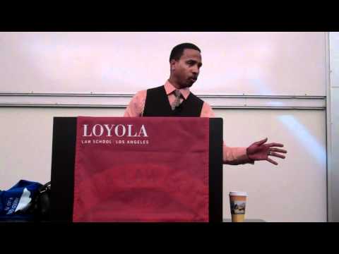 Obie Anthony speaks at Loyola Law School, Los Angeles